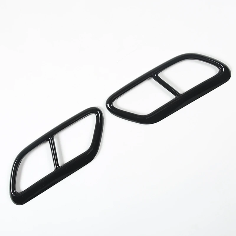 Black Stainless Steel Pipe Throat Exhaust Outputs Tail Frame Trim Cover For Volvo S60 2020 S90 V90 2016-2019 Accessories