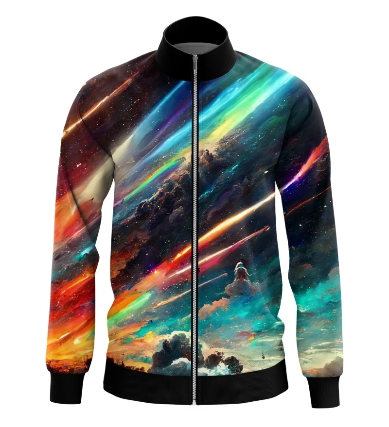 3D Printed Starry Sky Zip Man Jackets Clothing Funny Jackets Man Designer Clothes Streetwear Coat Tops High Quality Men\'s Coat