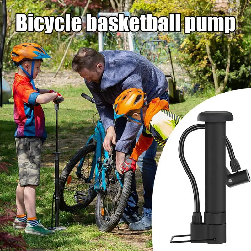 Bike Air Pump Portable Bicycle Tire Pump Schraders Valve Lightweight For Swimming Ring Football Basketball