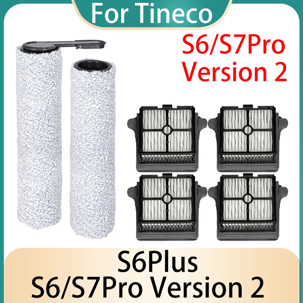 Detachable Roller Brush For Tineco S6/S7Pro Version 2 Acessories Tineco S6Plus Bidirectional Rotating Roller Brush Filter Parts