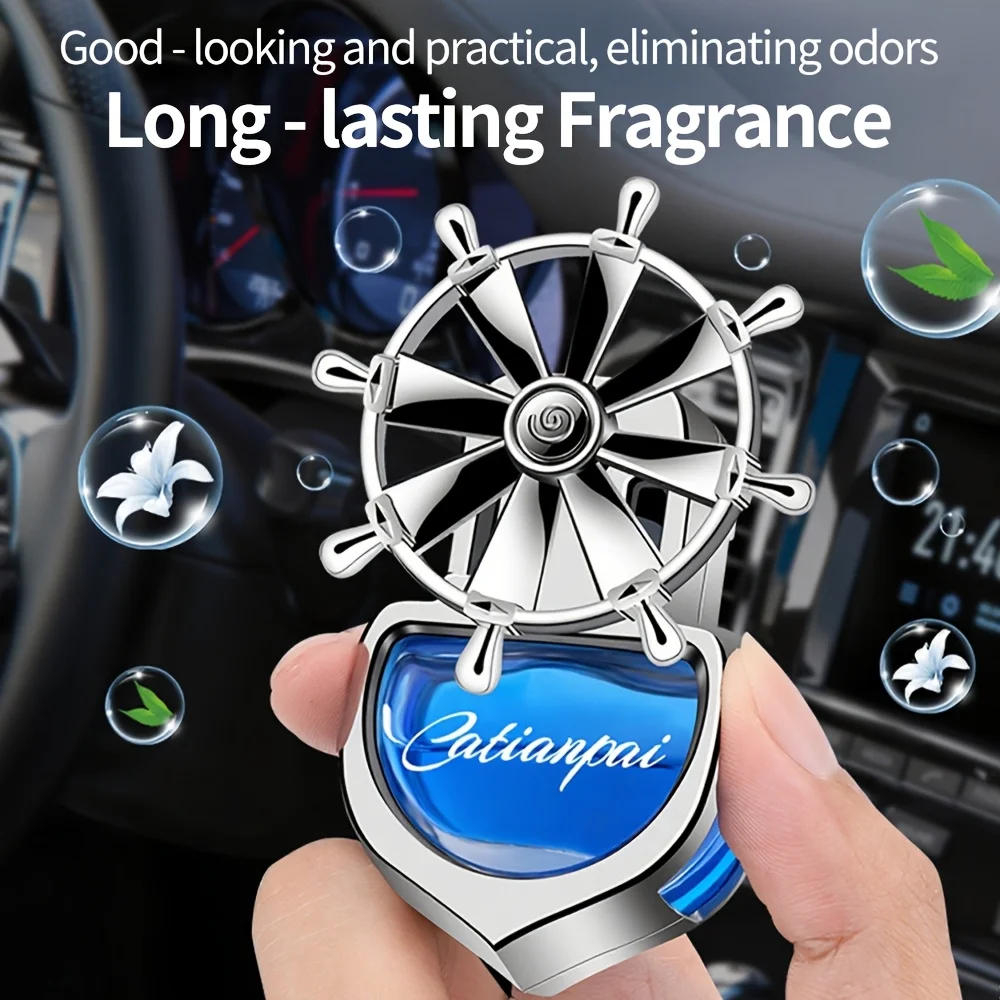 Car Air Vent Perfume Clip, Car perfume  Ornament, Liquid Light Scent, Fragrance For Men And Women, Rotatable Small Windmill Fan,
