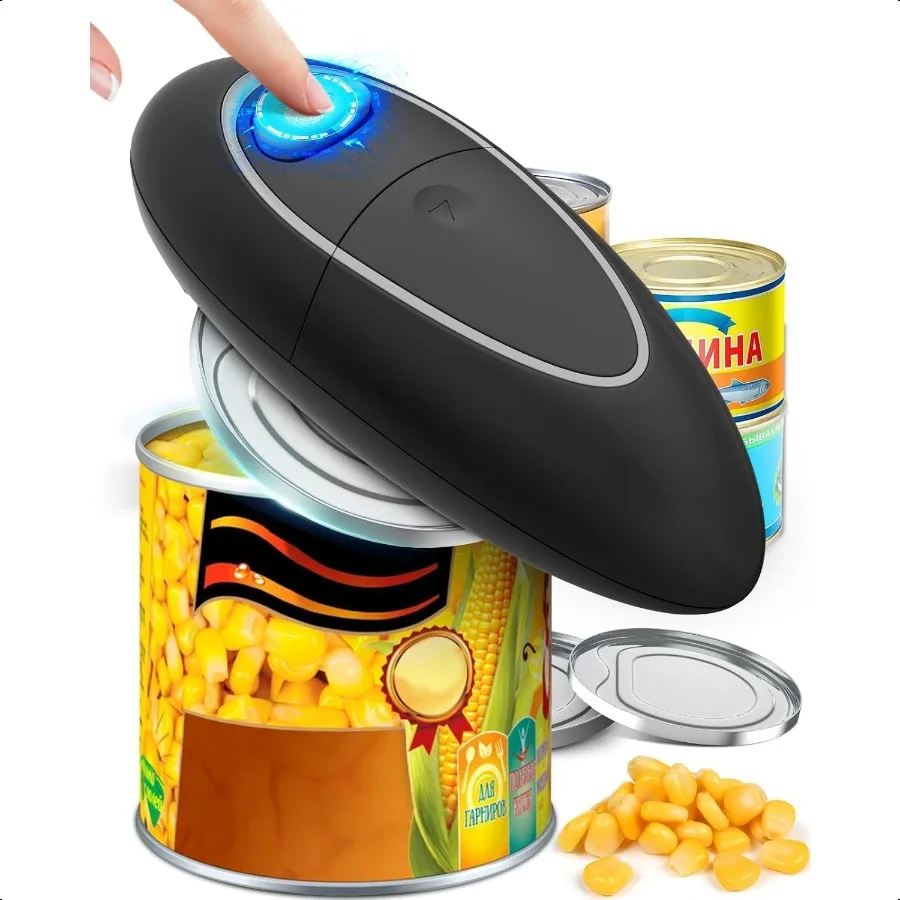 

One Touch Electric Can Opener Fits Almost All Can Sizes for Seniors with Arthritis Hand Held Battery Operated Can Opener with S