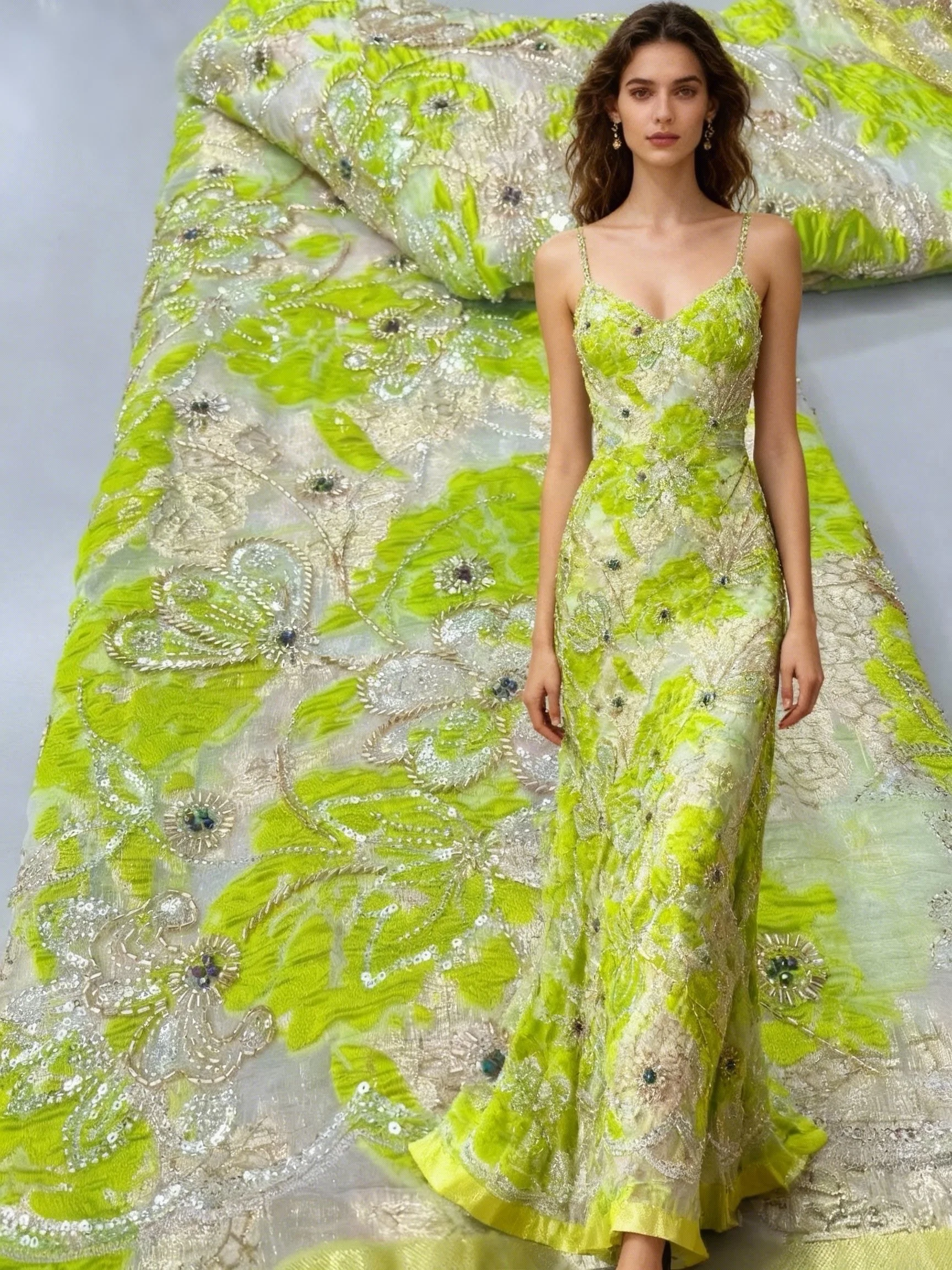 

African Nigerian Tulle Sequins Lace 2026 High Quality Fabric Embroidery Beaded Fabric French Dress Prom Party Gown for Sewing