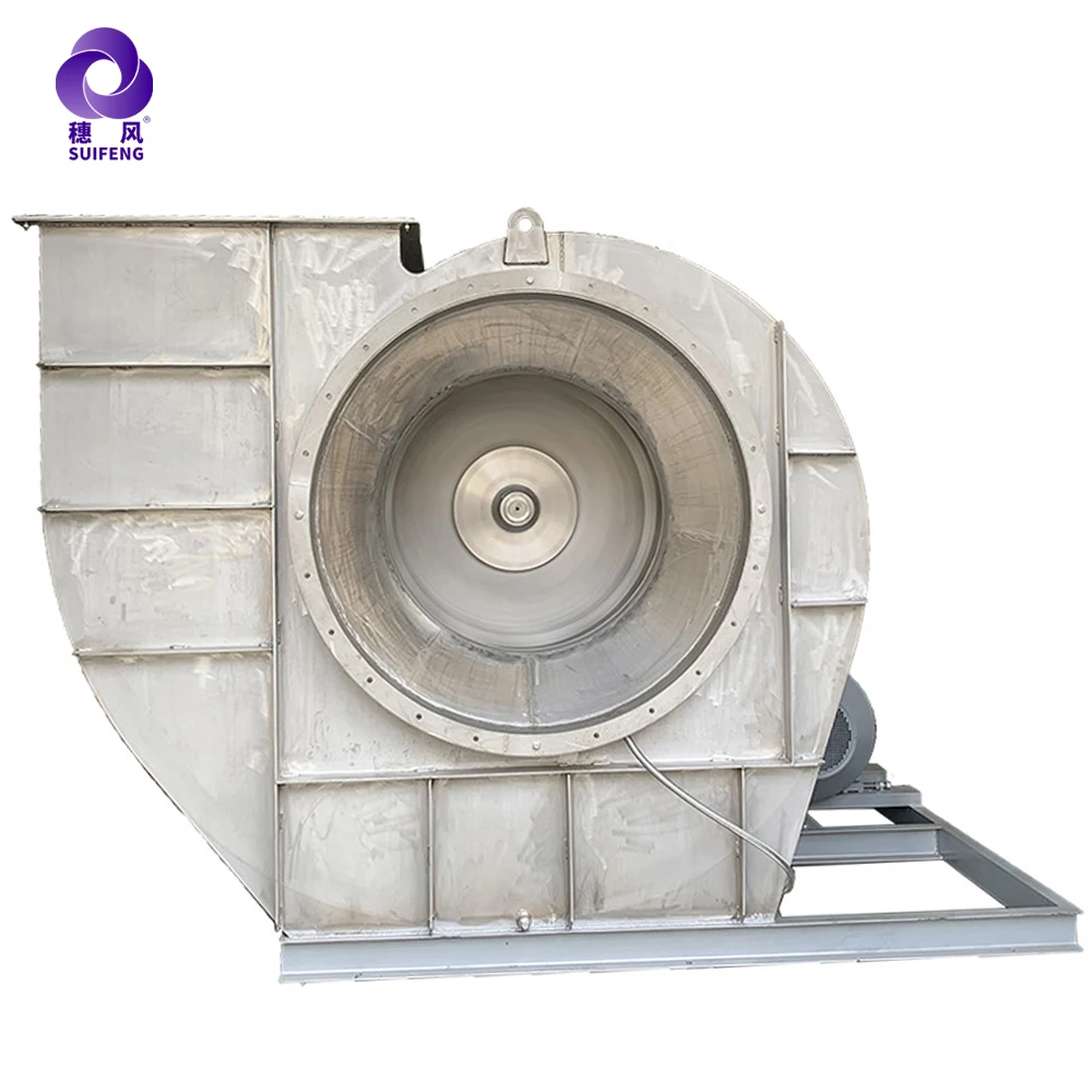 Industrial Ventilation Exhaust Fan Volute Centrifugal Blower 380V Stainless Steel Blades Duct Mount