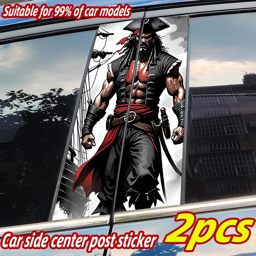 

The Pirate Car Stickers Auto B Pillar Waterproof Sunscreen Decoration Cover Scratches Car Door Pillar Vinyl Decals Accessories