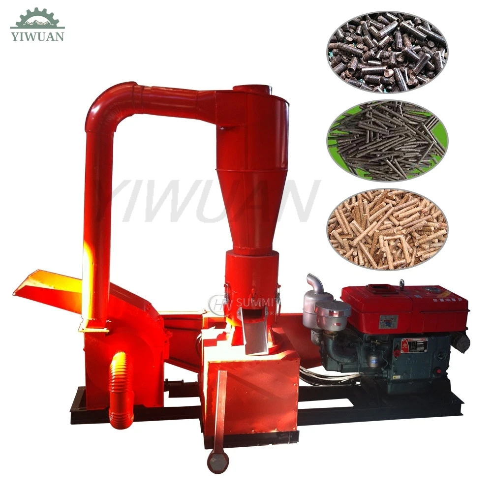 Wood Pellet Mill Making Machine 30HP Diesel Wood and Feed Pellet Machine Sawdust Grain Press  Pellets Granulator