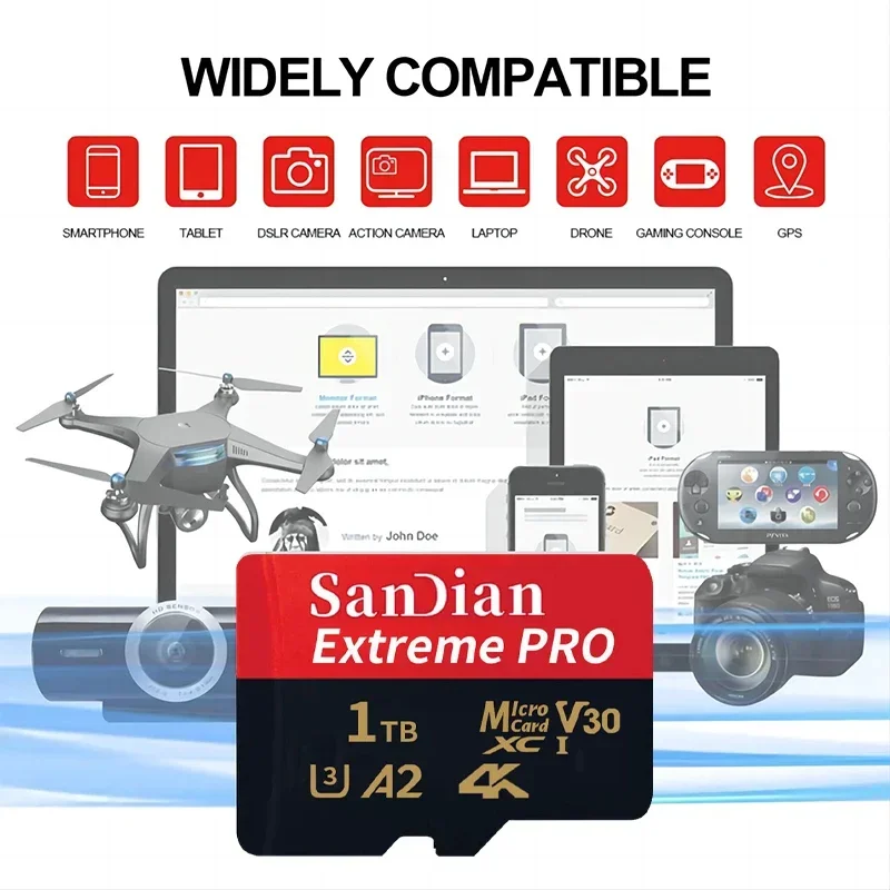 Original Micro TF SD Card Mini SD Class10 128GB 256GB 512GB High Speed Write Super Compatibility Phone Camera Meomory Card