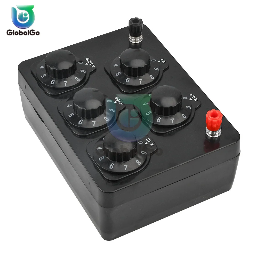 Resistance Box 0-9999.9Ω Adjustable Lab Resistor Substitution Box Precision 1W Variable Knob Switch Decade Boxes