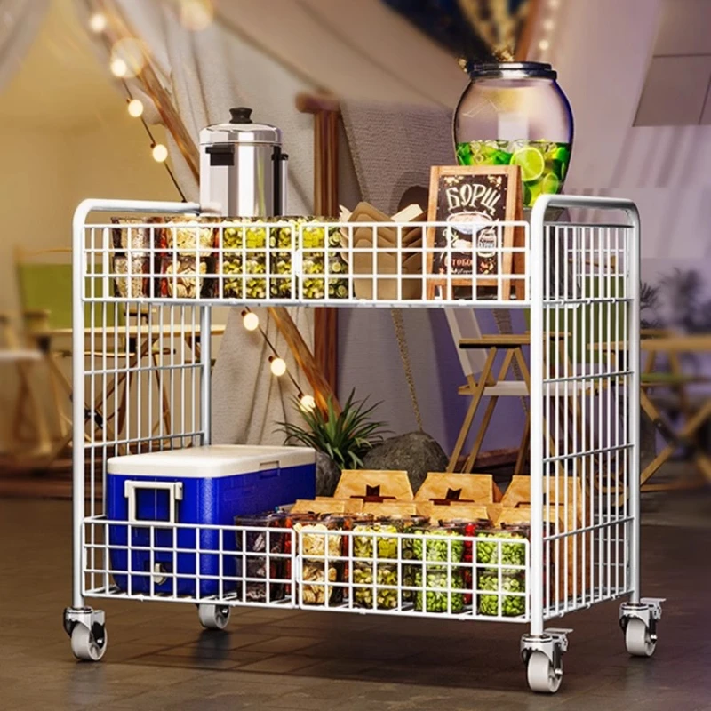 

Snack cart mobile promotion display rack artifact closes in one second
