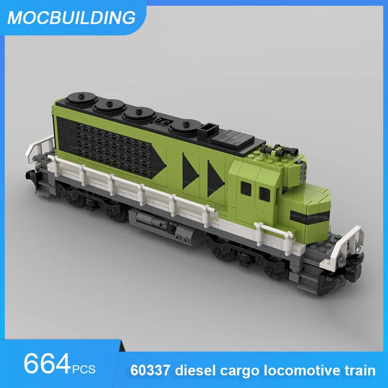 MOC Building Blocks City Airport Train & 60337 Diesel Cargo Locomotive Model DIY Assemble Bricks Transportation Xmas Toys Gifts