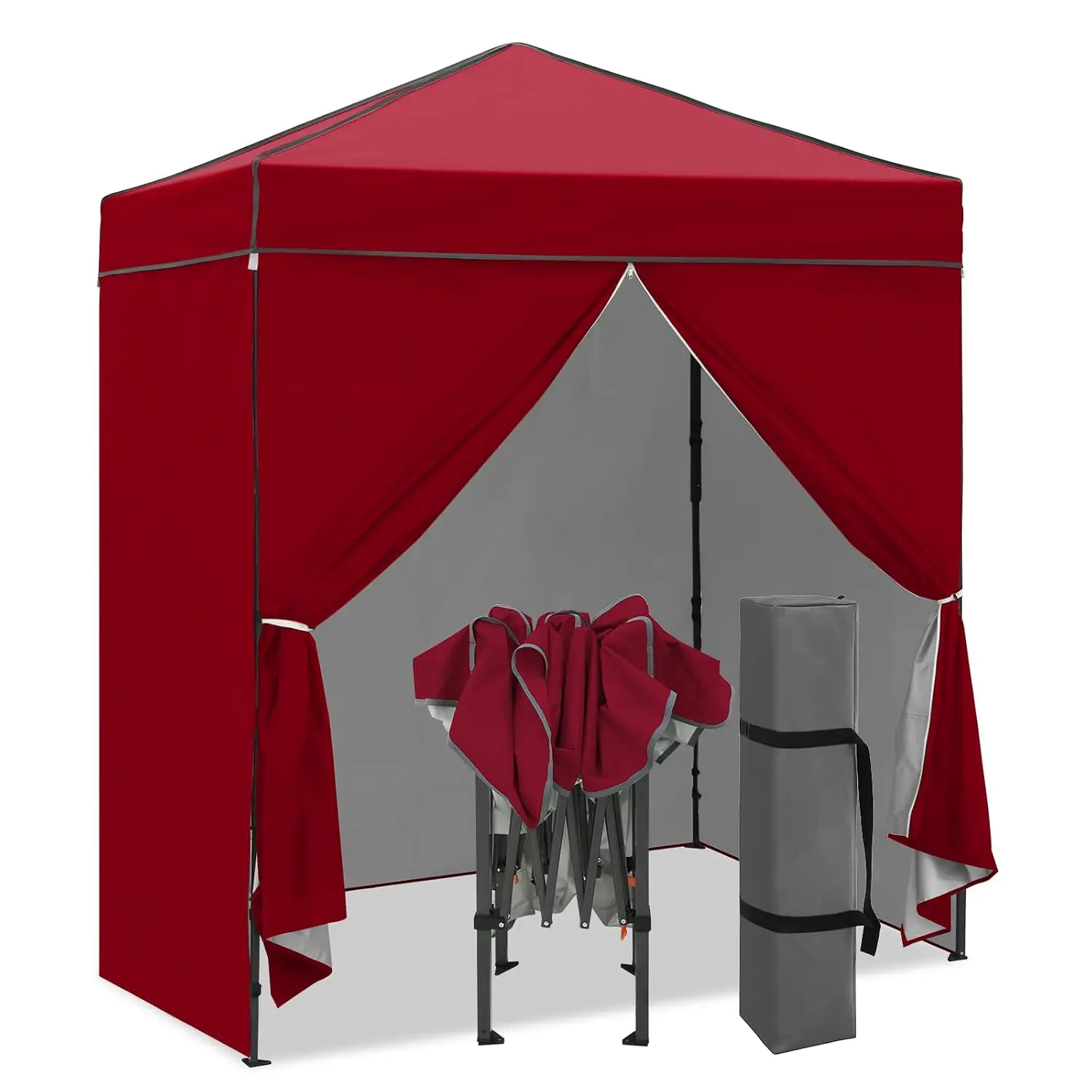 6x4 Pop Up Canopy Tent with Removable Side Walls, Easy Setup Lightweight Portable Sun Shelter for Beach, Camping, Customized