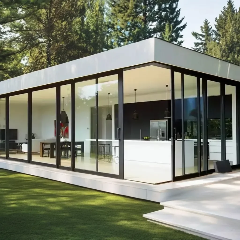 Living Room Fashionable Panoramic Glass Door Noise Reducing Glass Sliding Patio Doors Multi Leaf Aluminum Glass Sliding Doors