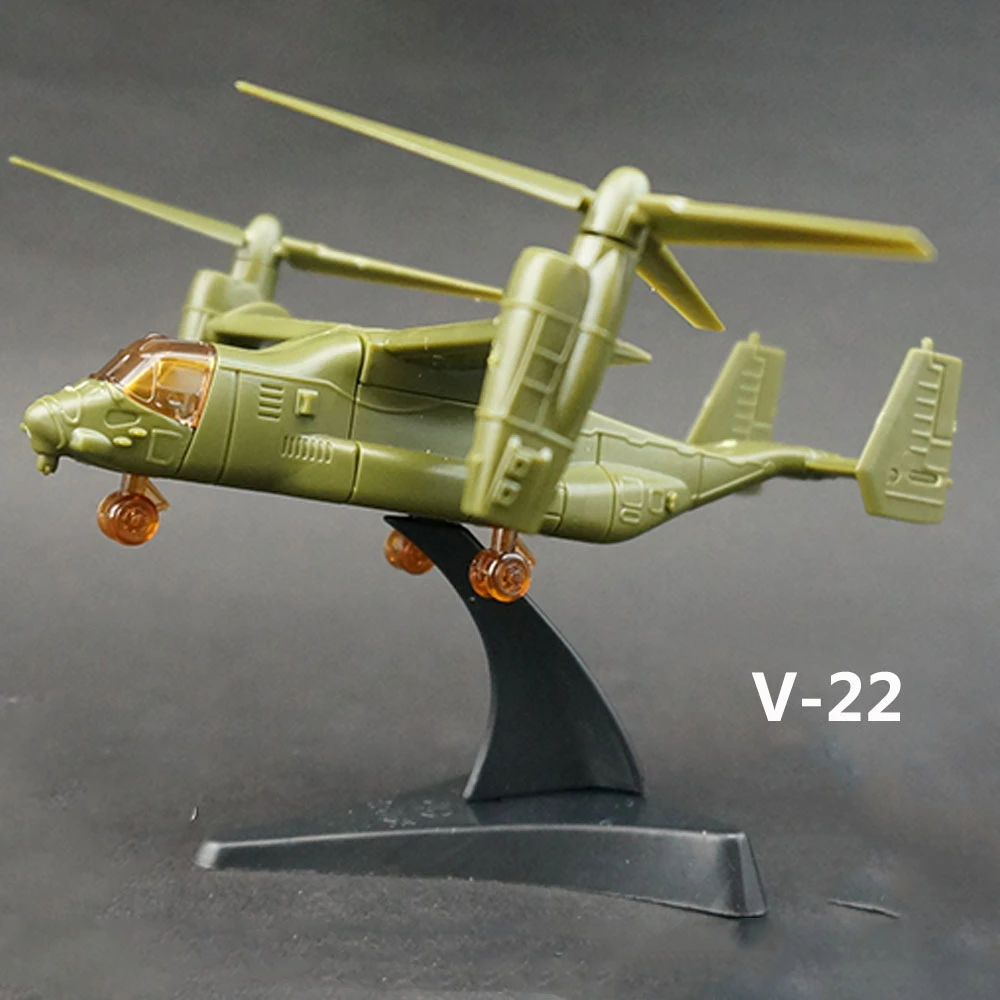 Mini Puzzle Toys 1/175 Scale V-22 Osprey V-22 Helicopter Aircraft Assembly Military Model Building Figure Gift