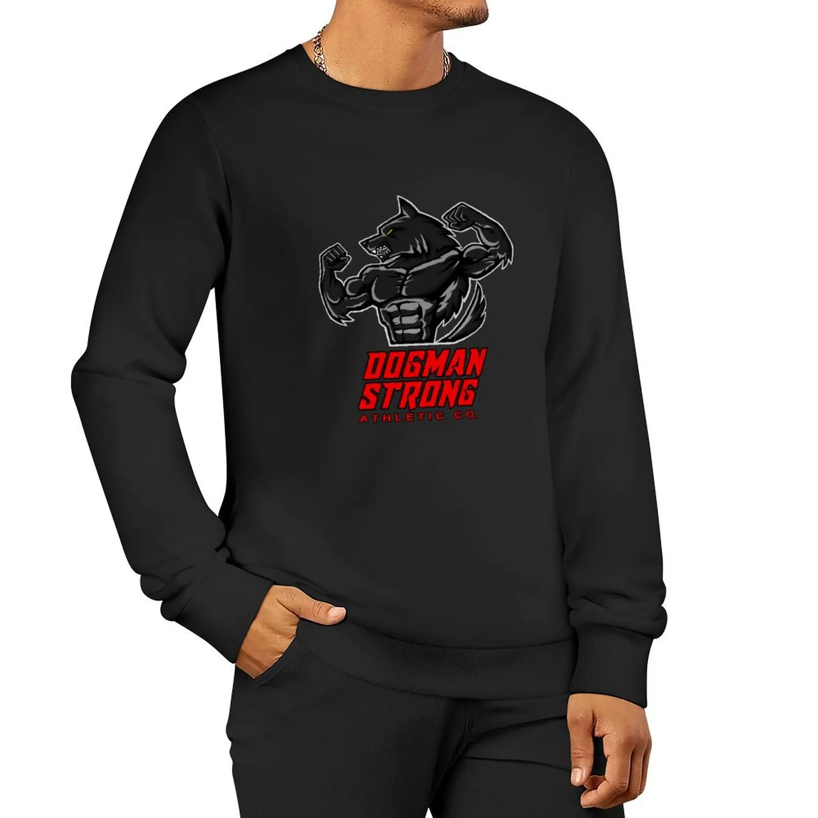 

Dogman Strong Athletic Co. Black Pullover Hoodie fashion men hooded sweatshirts