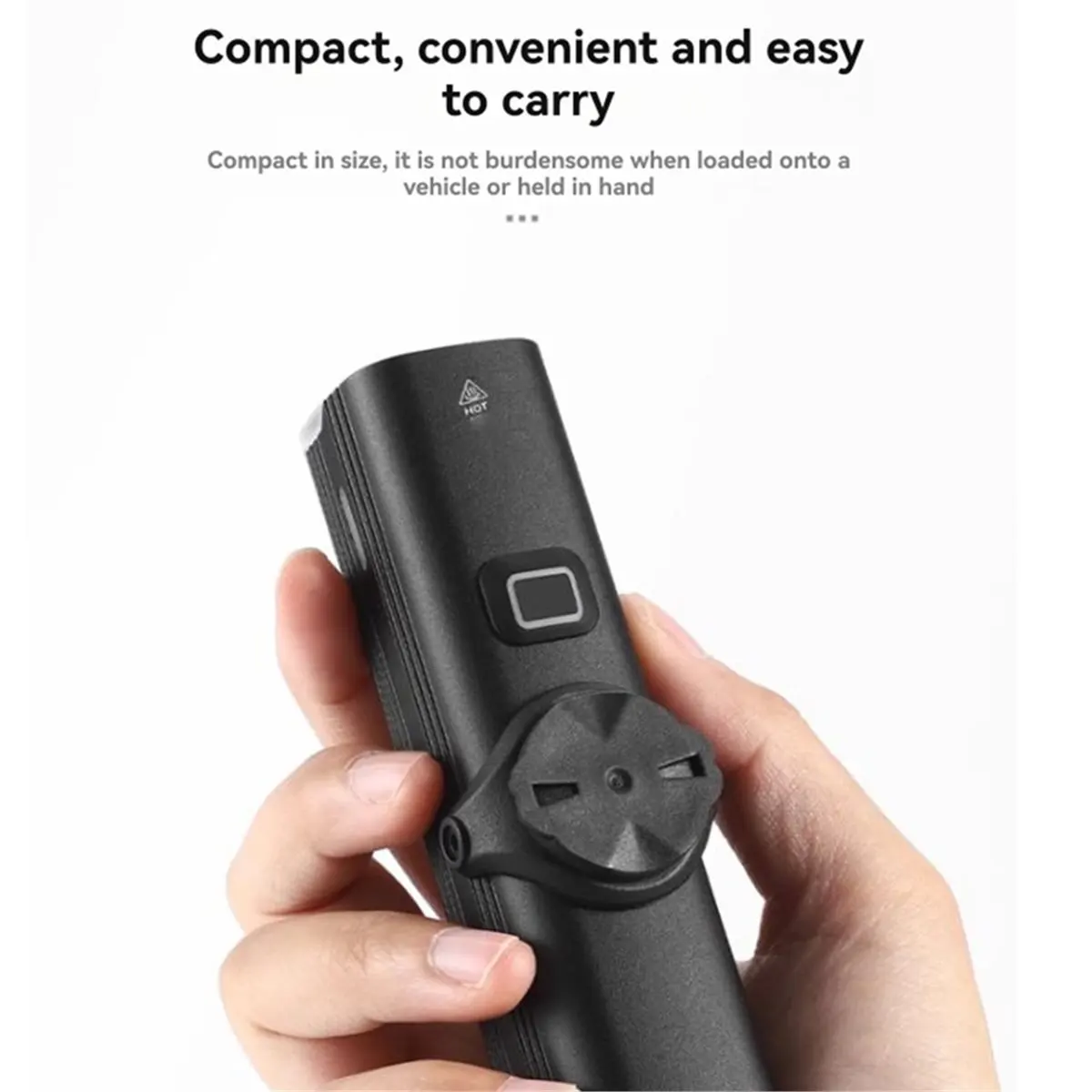 Lampa rowerowa ładowana przez USB, 1200 lumenów, szybkozłączka, jasna lampka rowerowa, przenośna latarka rowerowa