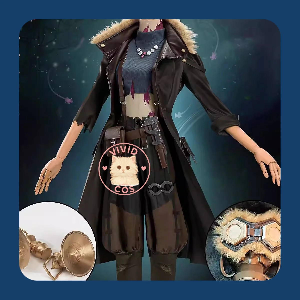 

Ready - Made Cosplay Costumes for The Survivor Cheerleader Fluorite in Identity V, in Wasteland - Punk Style, S - Tier Fashion