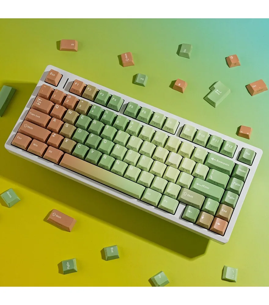

JCM desert oasis double engraving light transmission Pbt original 131 key keycap Korean Russian phonetic European standard
