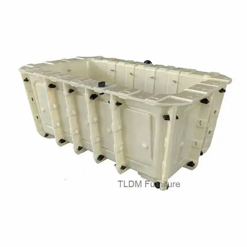 وعاء مستطيل من البلاستيك مربع حديقة اناء للزهور سميكة الاسمنت أربعة زوايا قالب بونساي قالب حديقة قالب المصبوب في مكان #2