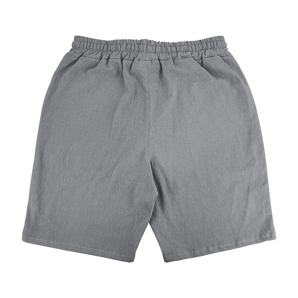 

Men Pants Men Swim Trunks Versatile Men's Summer Beach Shorts with Pockets Drawstring Elastic Waist Solid for Daily for Casual