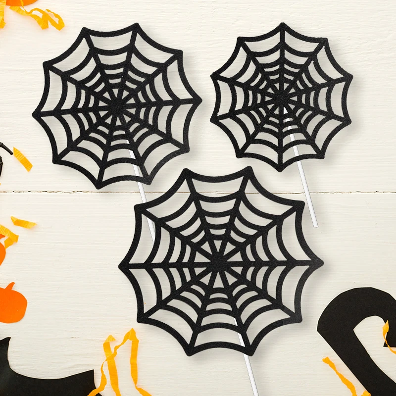 1/10pcs Happy Halloween Cake Toppers Cartoon Pumpkin Ghost Bat Black Cat Halloween theme Party Decor forniture di compleanno