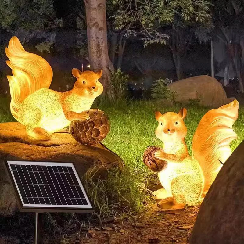 Squirrel Trendy Lighting Animals Landscaping Waterproof Yard Creative Outdoor Light Designer Lampa Ogrodowa Garden Decorations