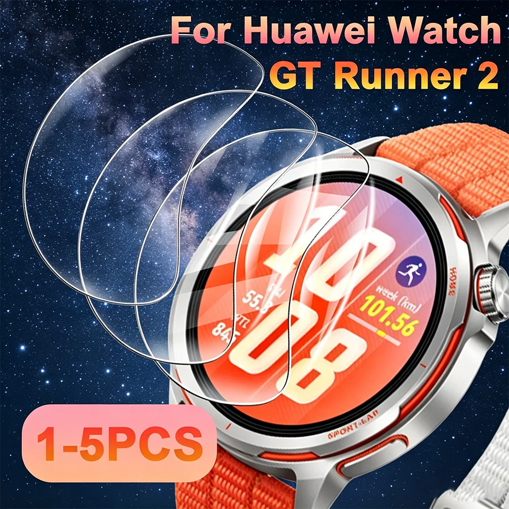 Displayschutzfolie für Huawei Watch GT Runner 2, Displayschutzfolie mit vollständiger Abdeckung, weicher TPU-Hydrogel-Schutz, einfach zu installierende Folie