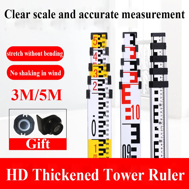 

Automatic Optical Level Aluminum Alloy Telescopic 3m/5m Tower Ruler Leveling Engineering Professional Surveying And Mapping Tool