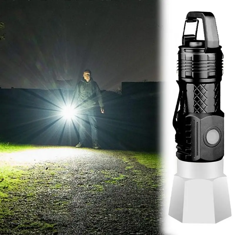 LED Rechargeable Flashlight 5 Modes Small Bright Flashlight Portable Flashlight Practical Camping Flashlight USB Flashlight For