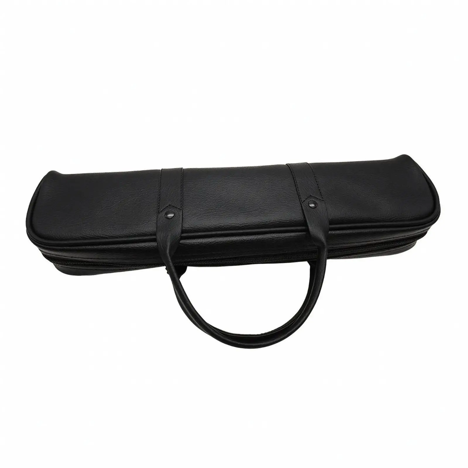 Protective Leather Flute Carry Case for 17 Hole Transverse Flute Storage Soft Padded Instrument Bag Portable Travel