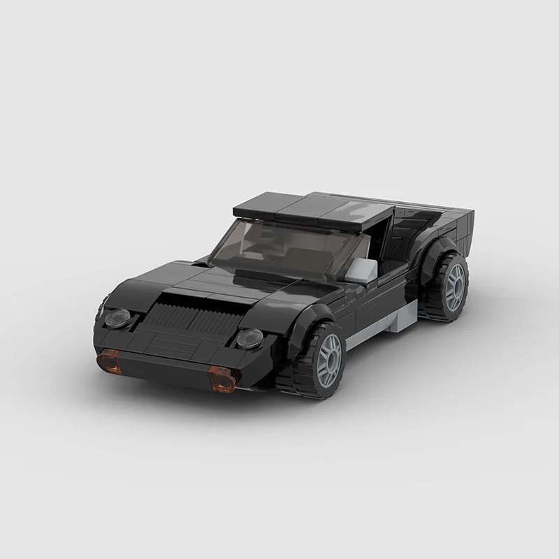 Retro racing car moc building block toy compatible Lego small particles educational assembly cross-border wholesale