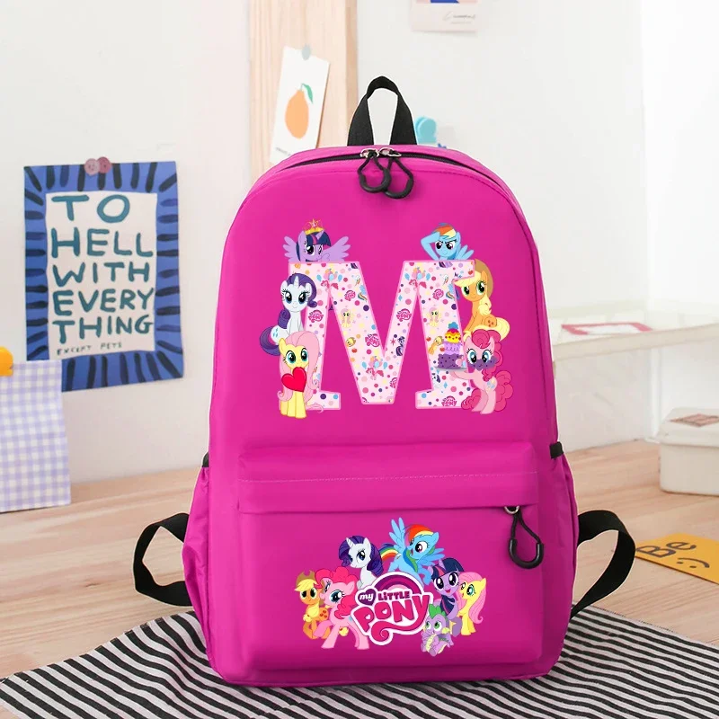 My Little Ponys Kids Anime Cute Backpack Children Cartoon Printed Schoolbag Girl Fashion Shoulders Bag Casual Knapsack Book Bags