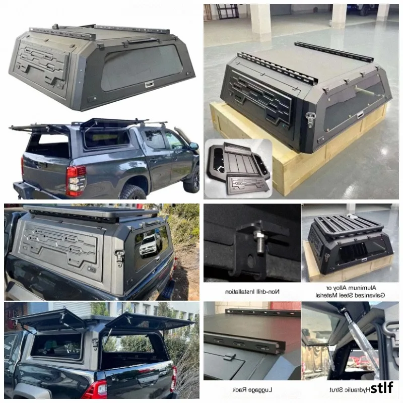 Pickup Smart Bed Cap Camper Shell Ute Tray Topper Aluminum Hardtop Truck Canopy for 2024 L200 Triton