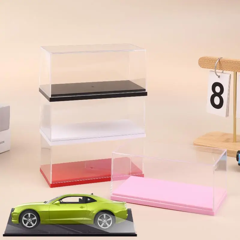 1Pcs Transparent Acrylic Storage Case for 1/43 Diecast Model Car Display, DIY Assembling Dustproof Rack Toy