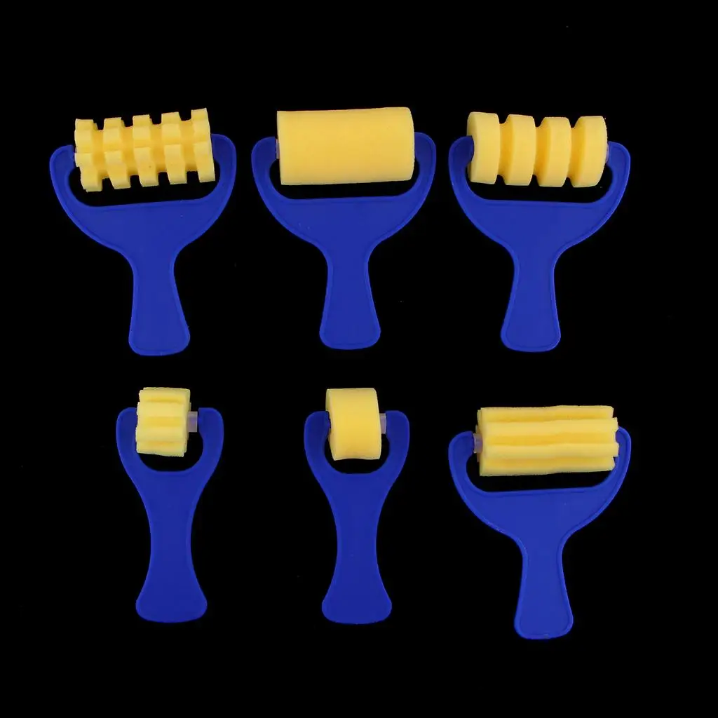 مجموعة أسطوانة طلاء إسفنجية مكونة من 6 قطع لأداة الرسم الحرفي Accs 0 مم #4