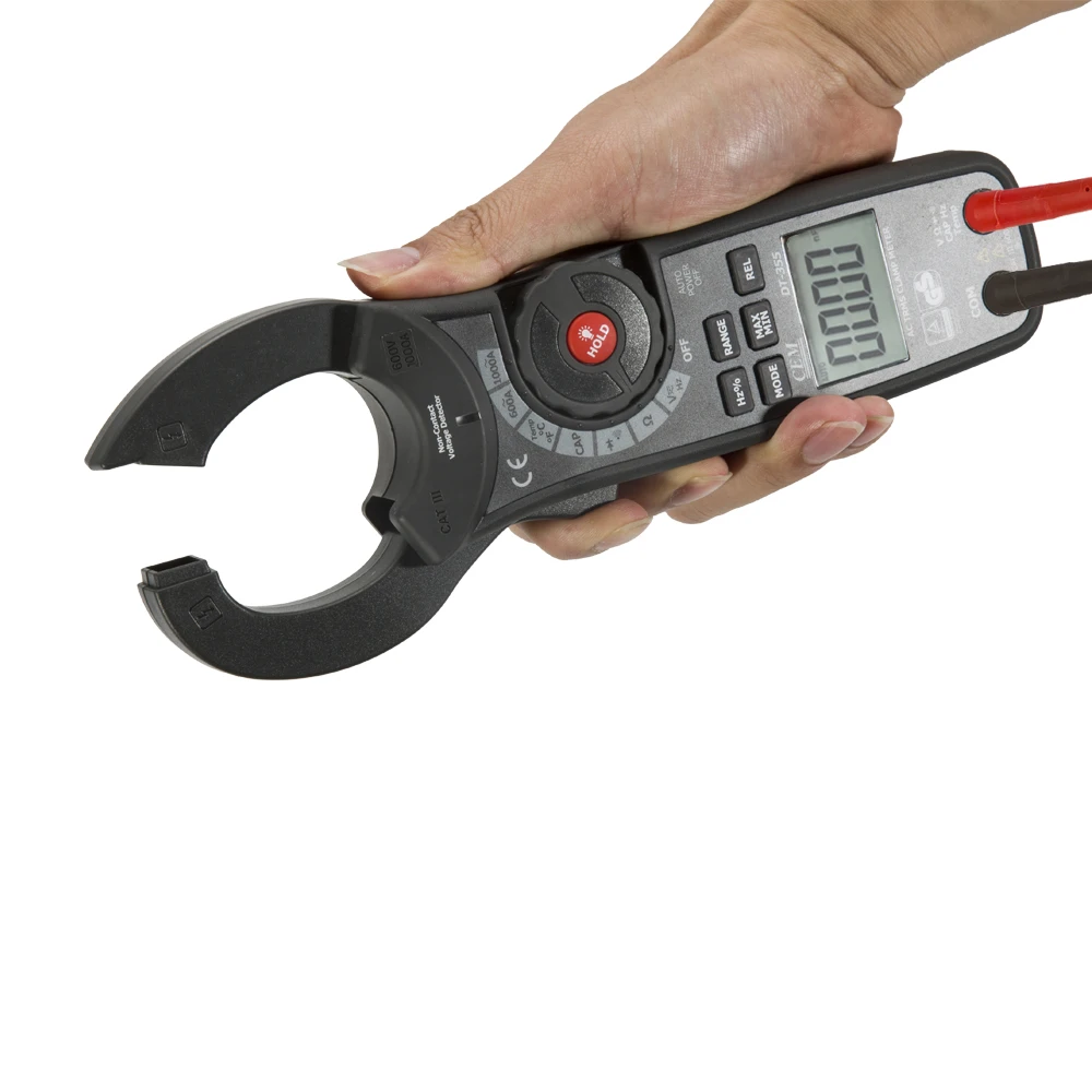 CEM DT-355 Digitales Zangenmessgerät, Multimeter, 1000 A, TRMS 6000 Zählungen, Amp-Spannungsprüfer mit T-RMS, LOZ-Modus; Messen Sie AC/DC-Spannung