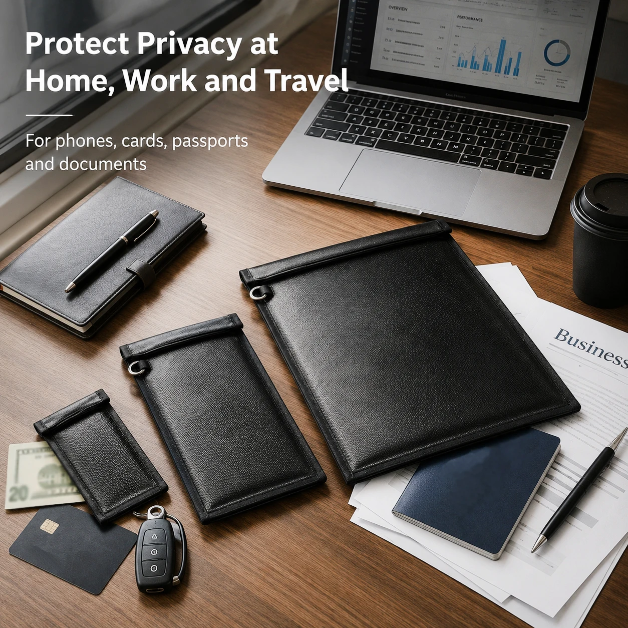 1-3Pcs EMP Shielding File Pouch, Faraday Document Bag, Signal Blocking Protector, Anti-Tracking Privacy Bag for Key Fobs