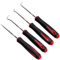 4pcs 160mm Auto Car Oil Seal Screwdrivers Set Hose Removal Hook Set O-Ring Seal Gasket   Puller Remover Pick Hooks Repair Tools
