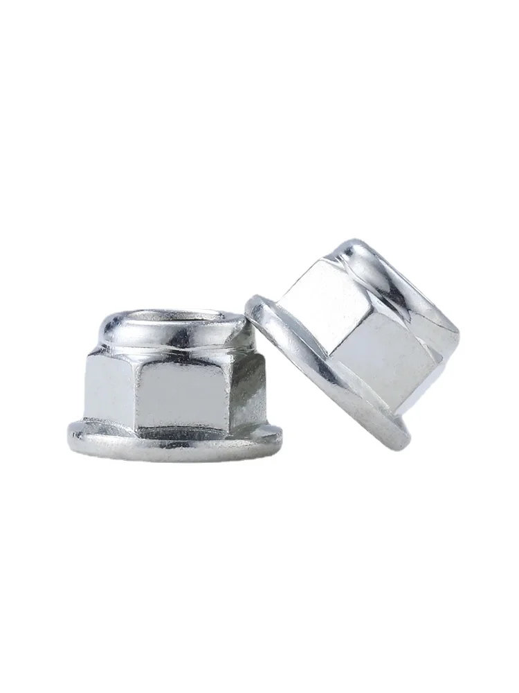 M3 M4 M5 M6 M8 M10 White Zinc/316 Stainless Steel Flange Lock Nut Lock Nut Insert Lock Nut Self-Locking Nylon Lock Nut