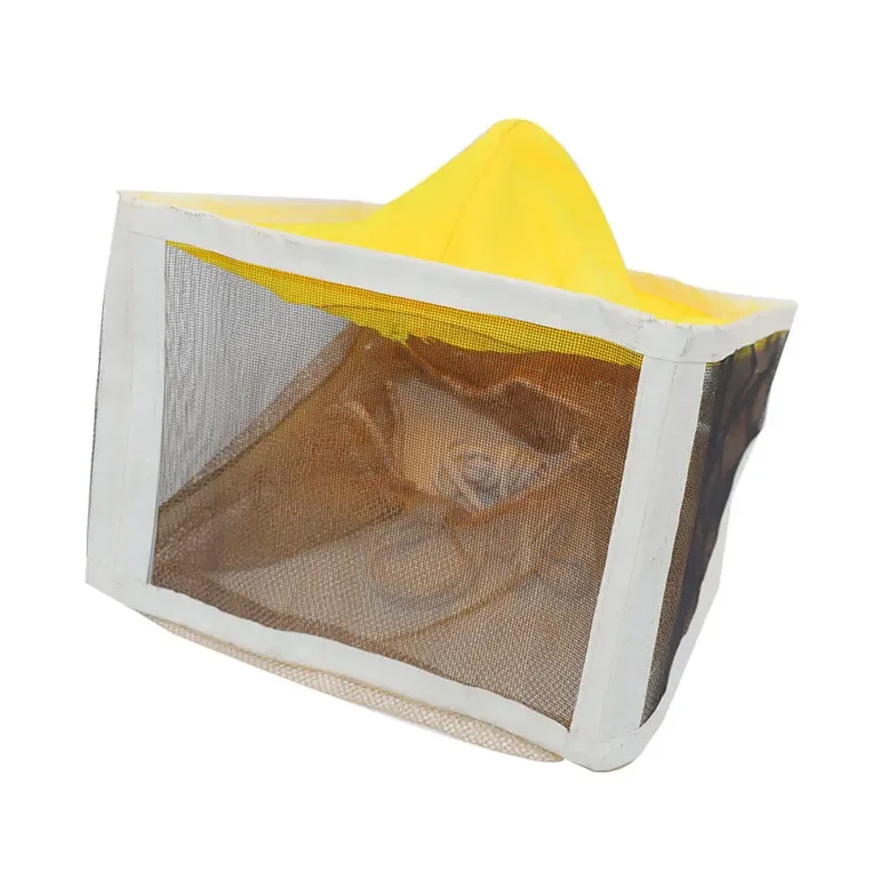 

Beekeeping Square Folding Hat Protective Full Face Hat Fiber Sting-Less Binding Square Folding Veil Apiculture Beekeeper Tools