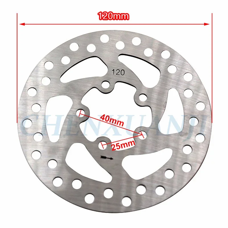 120mm 3 Hole / 6 Hole Disc Brake for Electric Scooter Rotor Brake with Screws Stainless Steel Rotor Parts