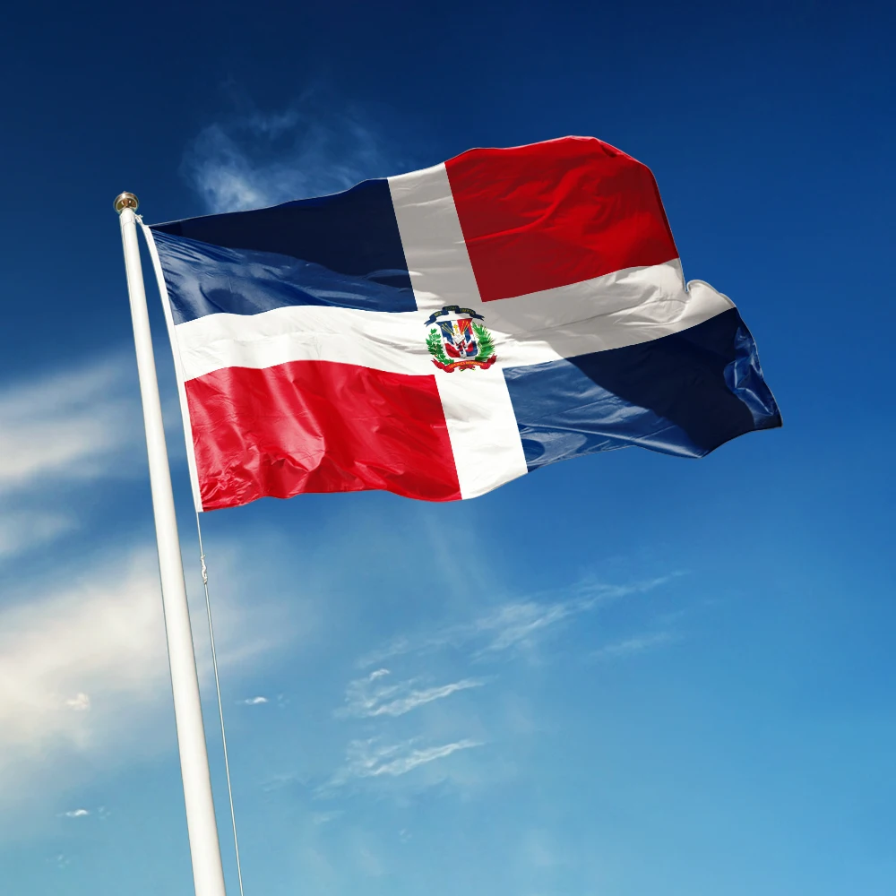 3x5 Ft Dominican Flag Vivid Color and Fade proof Dominicana Flags Polyester with Brass Grommets 3 X 5 Ft