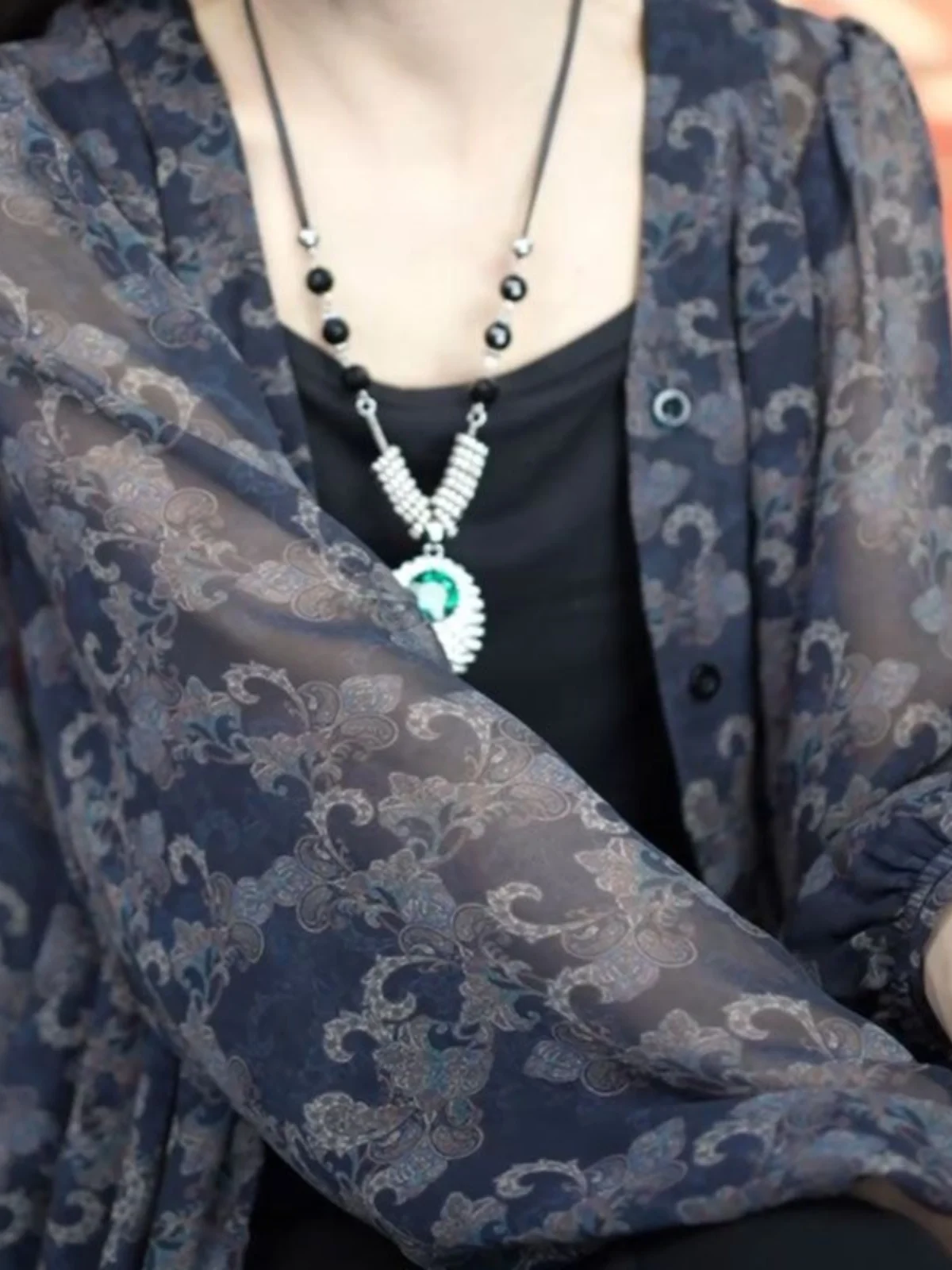 

Элегантный летний кардиган с УФ-защитой, модный, свободный, дышащий, с принтом, новинка, топ для похудения