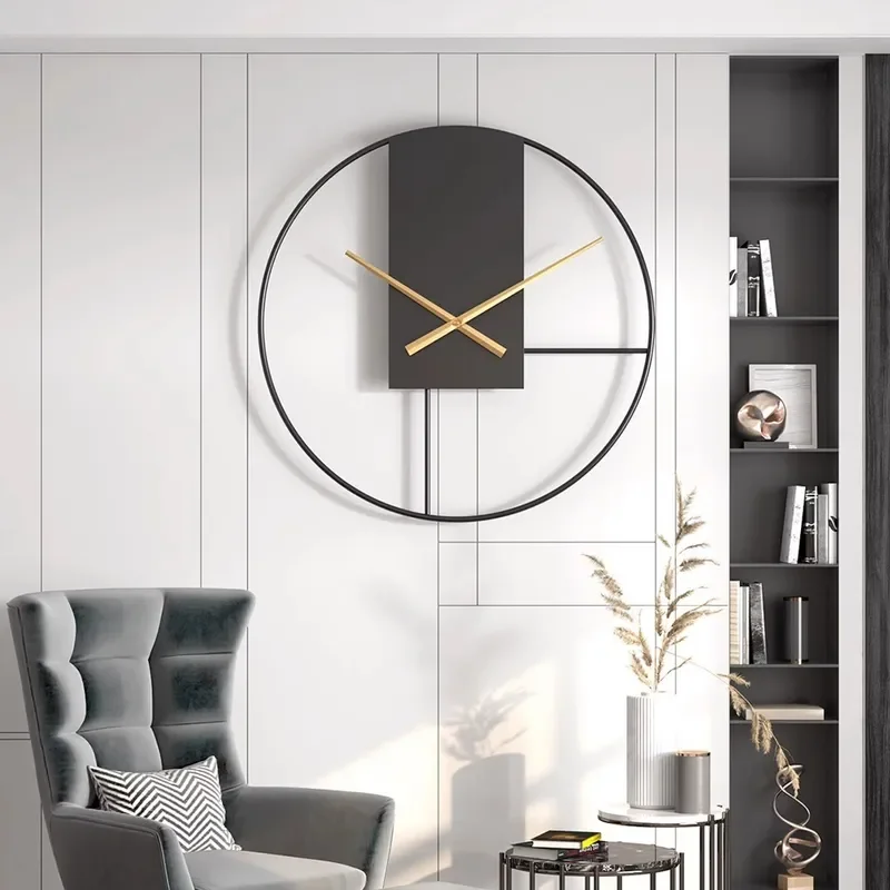 for Wrought Iron Retro Industrial Wall Clock Silent Simple Living Room Home Creative Decoration Factory Wholesale