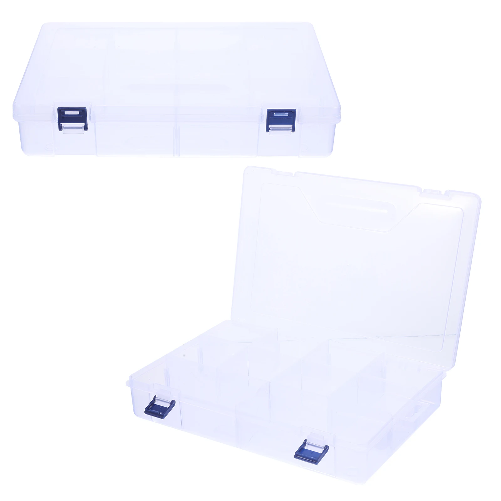 

2pcs Clear ganizer Box Transparent Boxes Pencil Cases Storage Container School Supplies Jewelry Box ganizer Necklace Bead