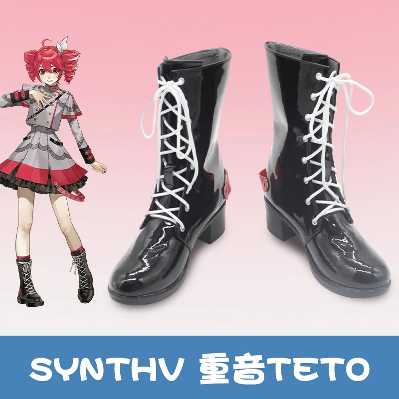 Buty do Cosplay Anime Kasane Teto, Botki Karnawałowe Halloween, Szyte na Miarę