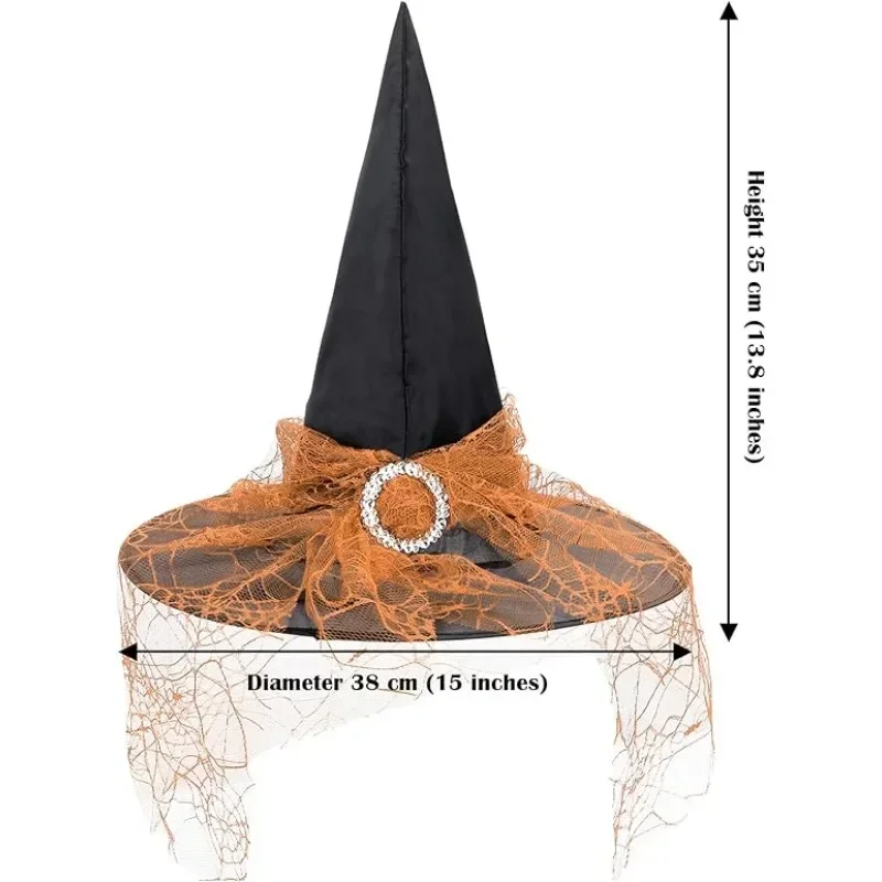Sombreros de bruja de Halloween para niños, sombrero de mago para mascarada, accesorio de juego de rol, disfraz de Cosplay, decoración del hogar, tocado, accesorios de fiesta