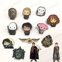 Harry Potter Brooch Voldemort Dobby School of Witchcraft and Wizardry Cartoon Character Cute and Exquisite Decorations Pins