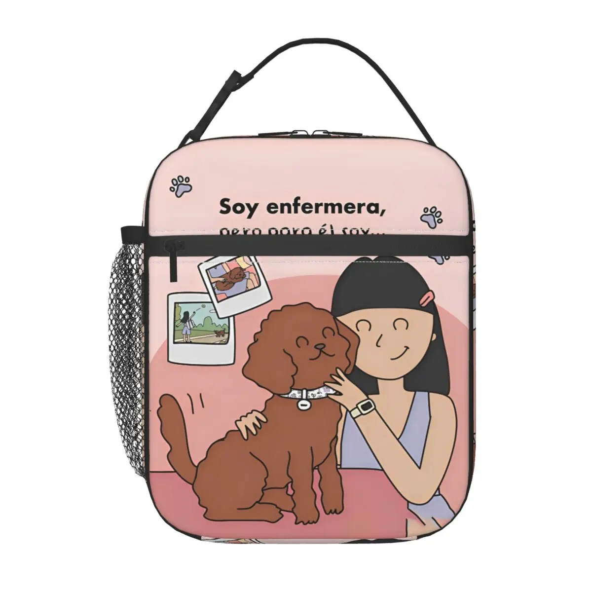 Enfermera En Apuros Lunch Bag Portable Lunch Box School Graphic Design Cooler Bag Casual Oxford Thermal Lunch Bags