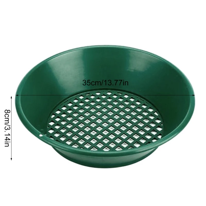 Y1UD 3Pcs Green Gold Pans for Prospecting Panning Mining Gold Washing Pans Set Round Gold Mining Tool Plastic Gold Pans