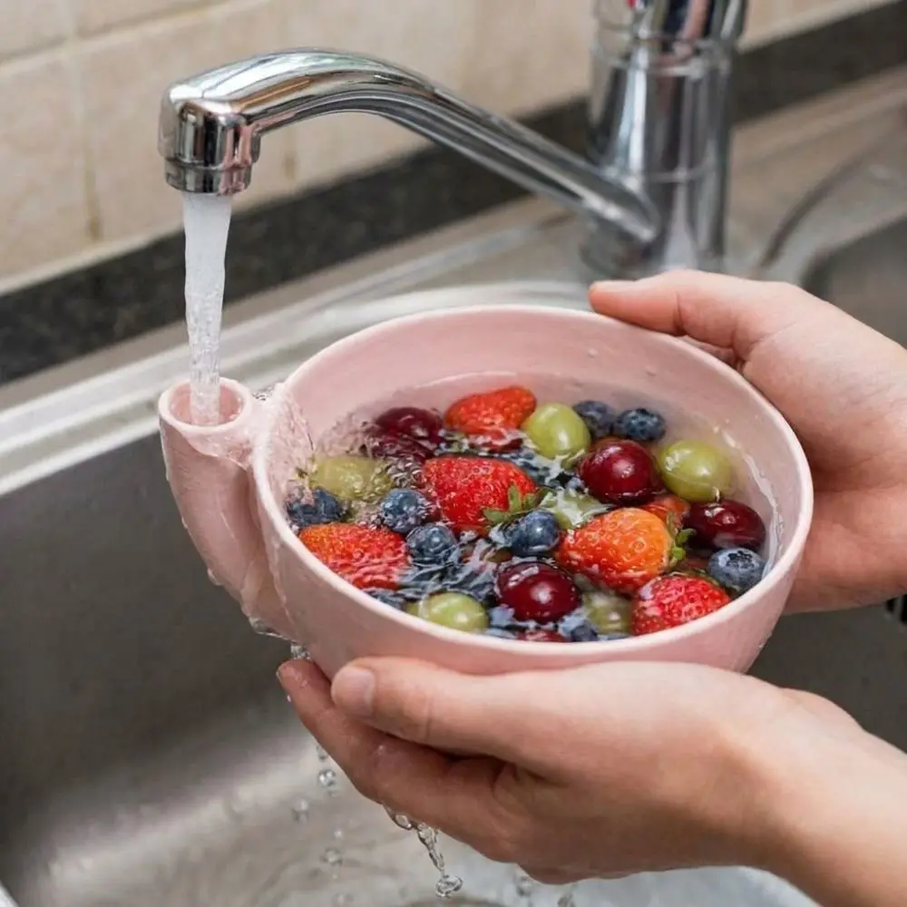 3D Printed Automatic Fruit Washing Bowl Large Capacity Self-spinning Dynamic Vortex Fruit Cleaning Bowl Quick Drain